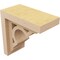 Ekena Millwork 3"W x 6"D x 6"H Classic Sheridan Rough Cedar Woodgrain TimberThane Corbel, Primed Tan CORUR03X06X06SHERCPR - alternate 2